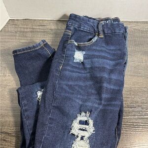 Trendy Distressed Denim Skinny Jeans